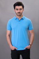 BLEU POLO T SHIRT
