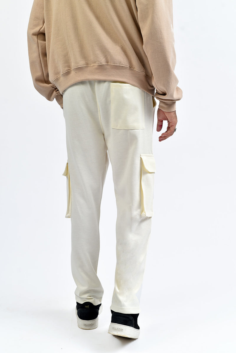 Ivory Skin Interlock Cargo Trouser