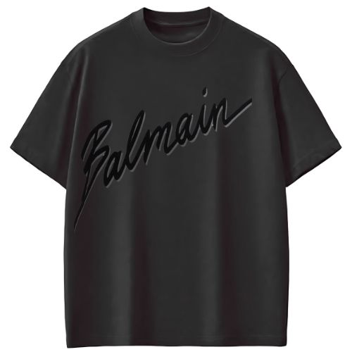Balmain Signature T-Shirt – Script Logo Edition"