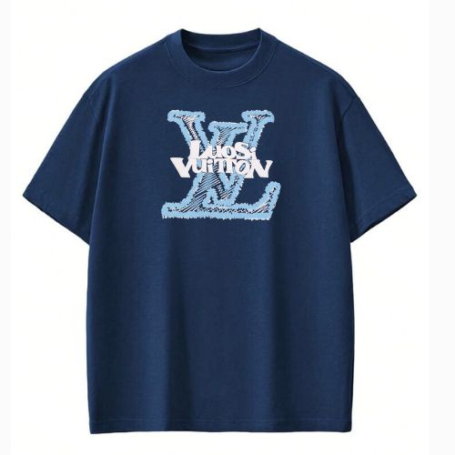 "Textured LV-Inspired Graphic Tee – Forest Green Edition"