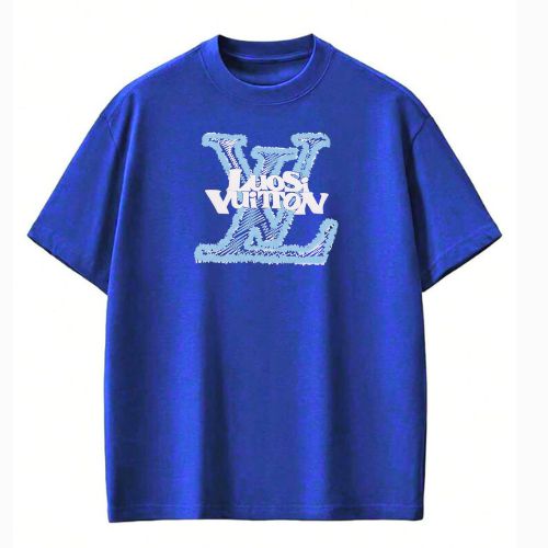 "Textured LV-Inspired Graphic Tee – Forest Green Edition"