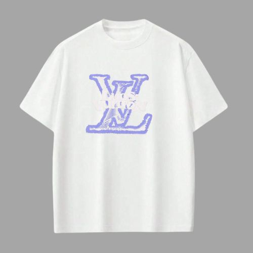 "Textured LV-Inspired Graphic Tee – Forest Green Edition"