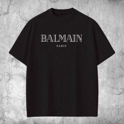 "Balmain Paris Logo T-Shirt – Black | Unisex Streetwear Tee"