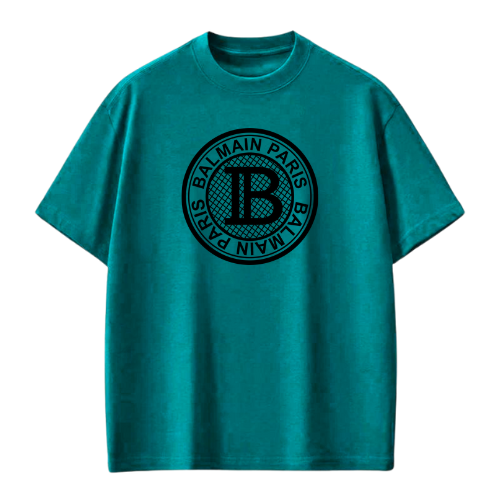 Balmain Paris Circular Logo T-Shirt – Black | Unisex Designer Tee"