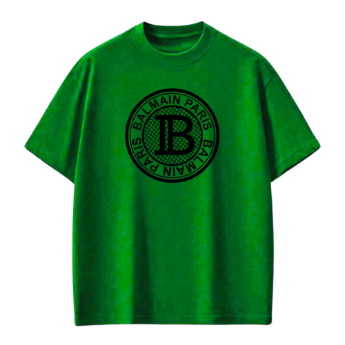 Balmain Paris Circular Logo T-Shirt – Black | Unisex Designer Tee"