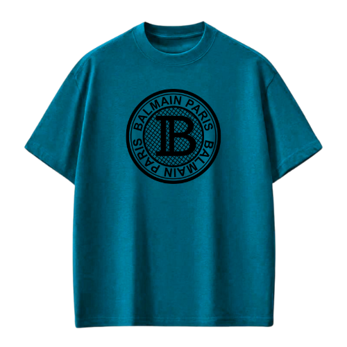 Balmain Paris Circular Logo T-Shirt – Black | Unisex Designer Tee"
