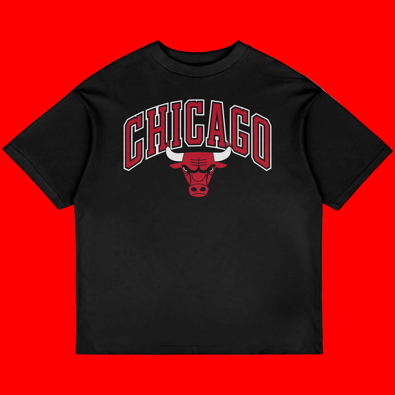 Chicago Bulls Oversized Black Tee