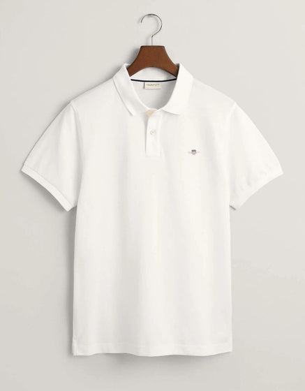 "Men’s White Polo Shirt – 'Perfect Pattern'  Classic Fit"