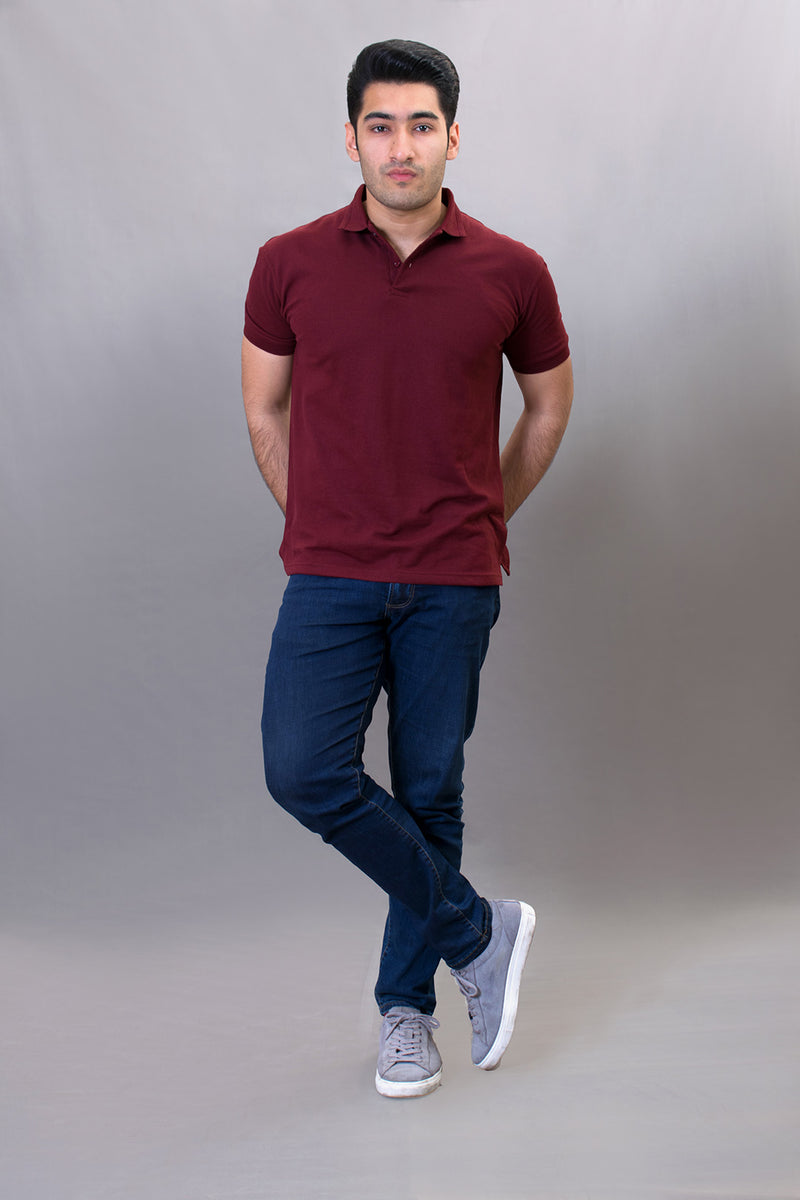 MAROON POLO T SHIRT