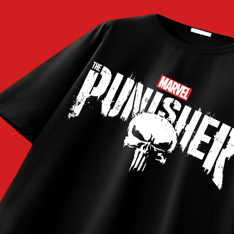 Marvel Punisher Oversized Black Tee