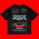 Porsche 911 Oversized Black Tee