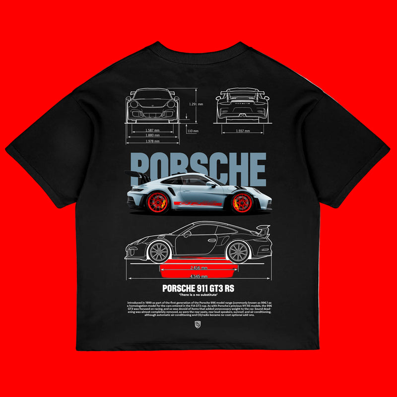 Porsche 911 Oversized Black Tee