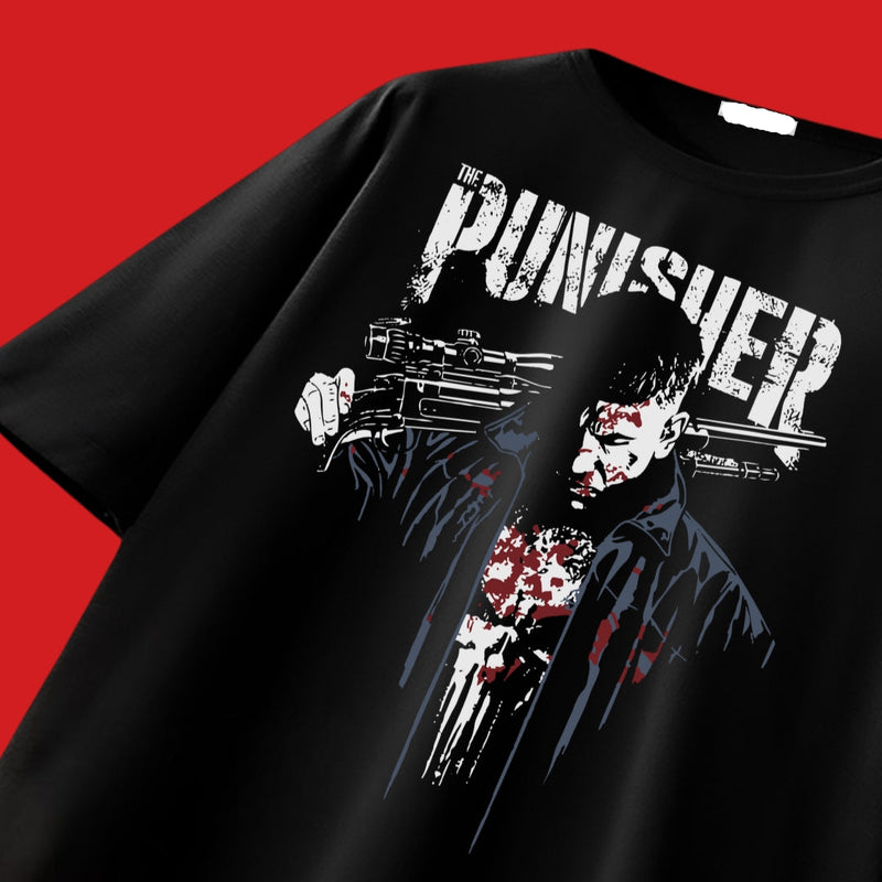 Punisher Oversized Black Tee