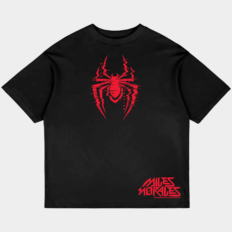 Spiderman Miles Morales Oversized Black Tee