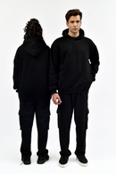 Black Interlock Cargo Trouser