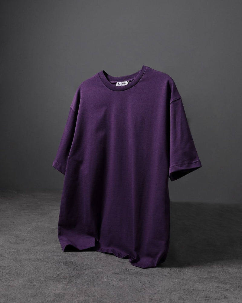 DARK PURPLE TSHIRTS DROP SHOLUDER