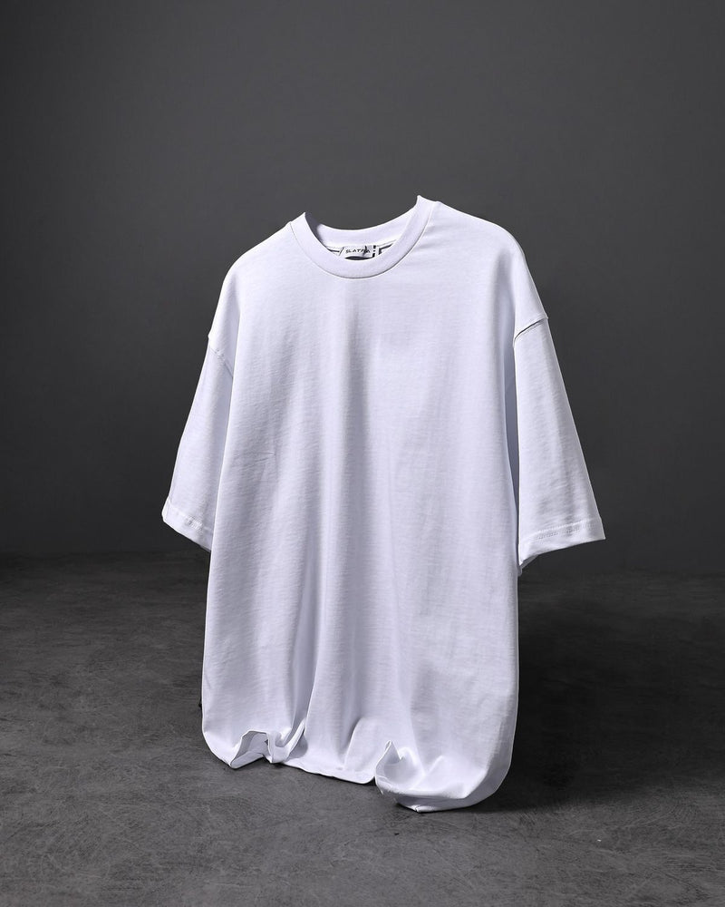 WHITE TSHIRTS DROP SHOLUDER