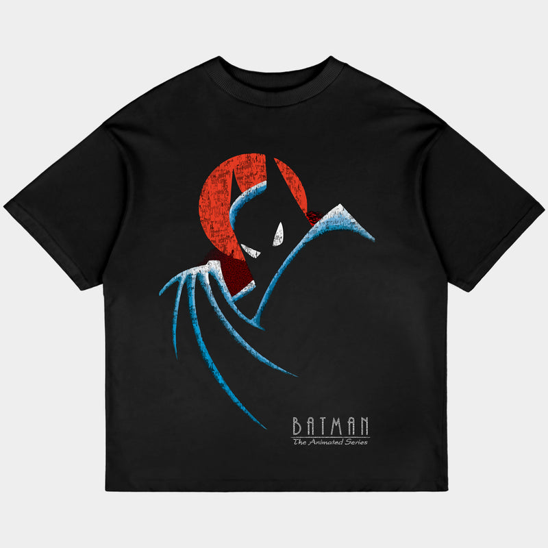 Batman Animated Series Oversized Black Tee)