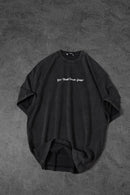 "Men's Anthracite Wings Special Washed Fabric Oversize T-Shirt"