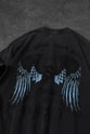 "Men's Anthracite Wings Special Washed Fabric Oversize T-Shirt"