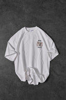 “Men’s White 03 Bird Printed Oversize T-shirt”