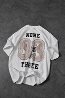 “Men’s White 03 Bird Printed Oversize T-shirt”