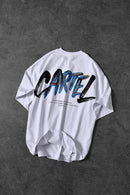 “Men’s White Cartel Print Oversize T-shirt”