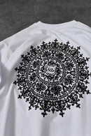 "Men's White Oversize T-Shirt with Back Printed