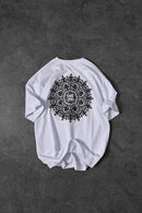 "Men's White Oversize T-Shirt with Back Printed