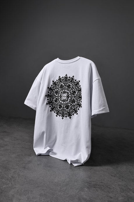 "Men's White Oversize T-Shirt with Back Printed