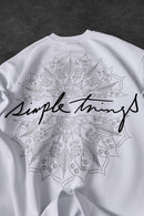 Men’s WHITE “Simple Things” Embroidered Oversize T-Shirt