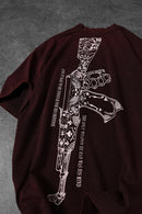 "Men's MARRON  S-47 Special Washed Fabric Oversize T-Shirt"