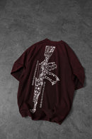 "Men's MARRON  S-47 Special Washed Fabric Oversize T-Shirt"