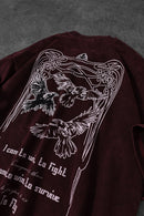 "Men's Burgundy TO FLY Special Washed Fabric Oversize T-Shirt"