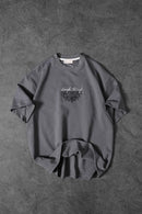Men’s GREY  “Simple Things” Embroidered Oversize T-Shirt