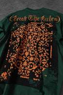 "Men's GREEN 'Break The Rules' Printed Oversize T-Shirt"