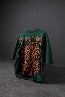 "Men's GREEN 'Break The Rules' Printed Oversize T-Shirt"