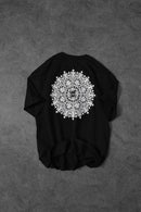 "Men's Black Oversize T-Shirt with  Back Printed