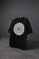 "Men's Black Oversize T-Shirt with  Back Printed