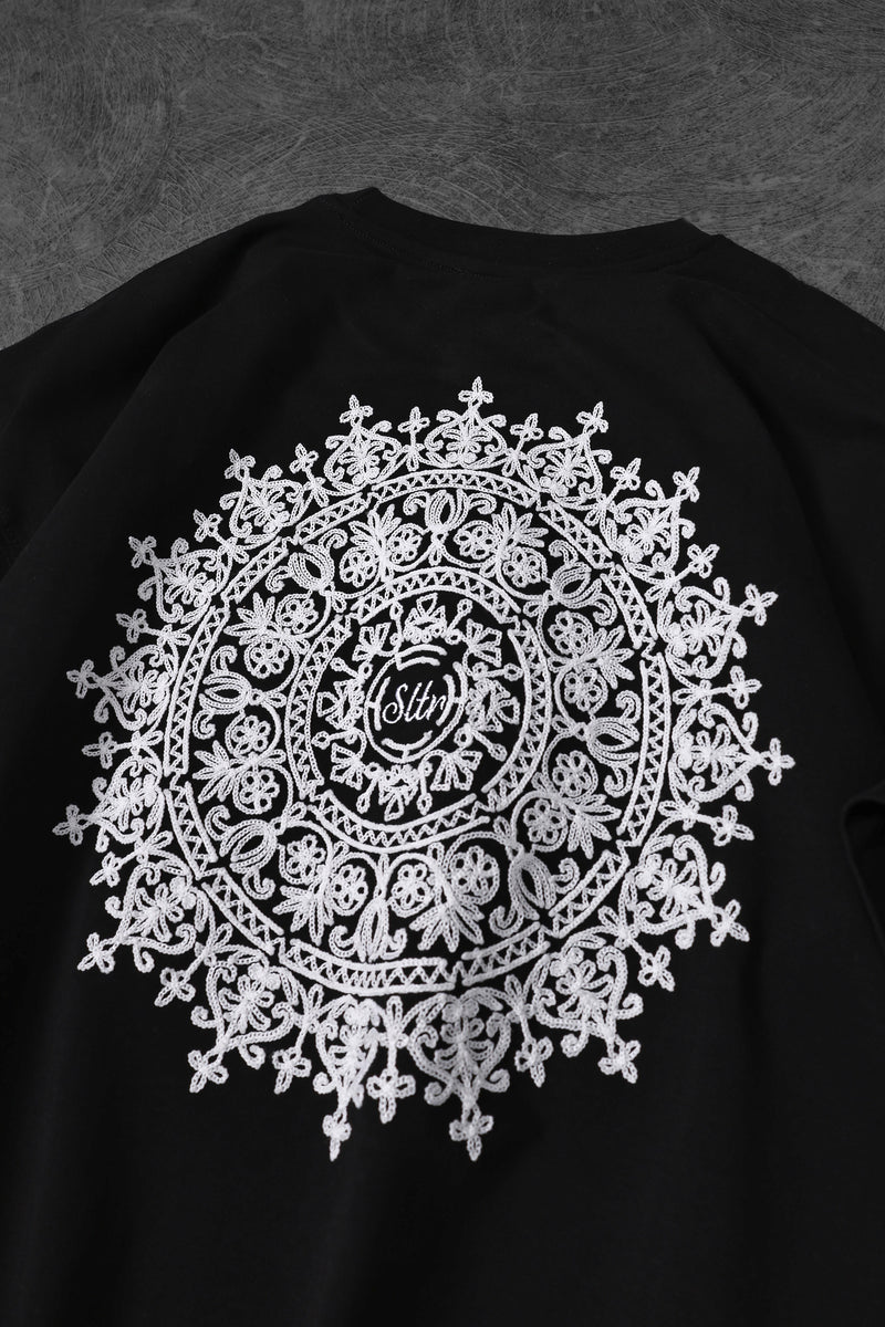 "Men's Black Oversize T-Shirt with  Back Printed