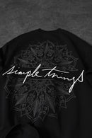 Men’s Black “Simple Things”Printed Oversize T-Shirt