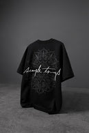 Men’s Black “Simple Things”Printed Oversize T-Shirt