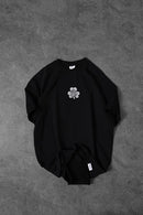 "Men's Black Unlucky Print Oversized T-shirt"